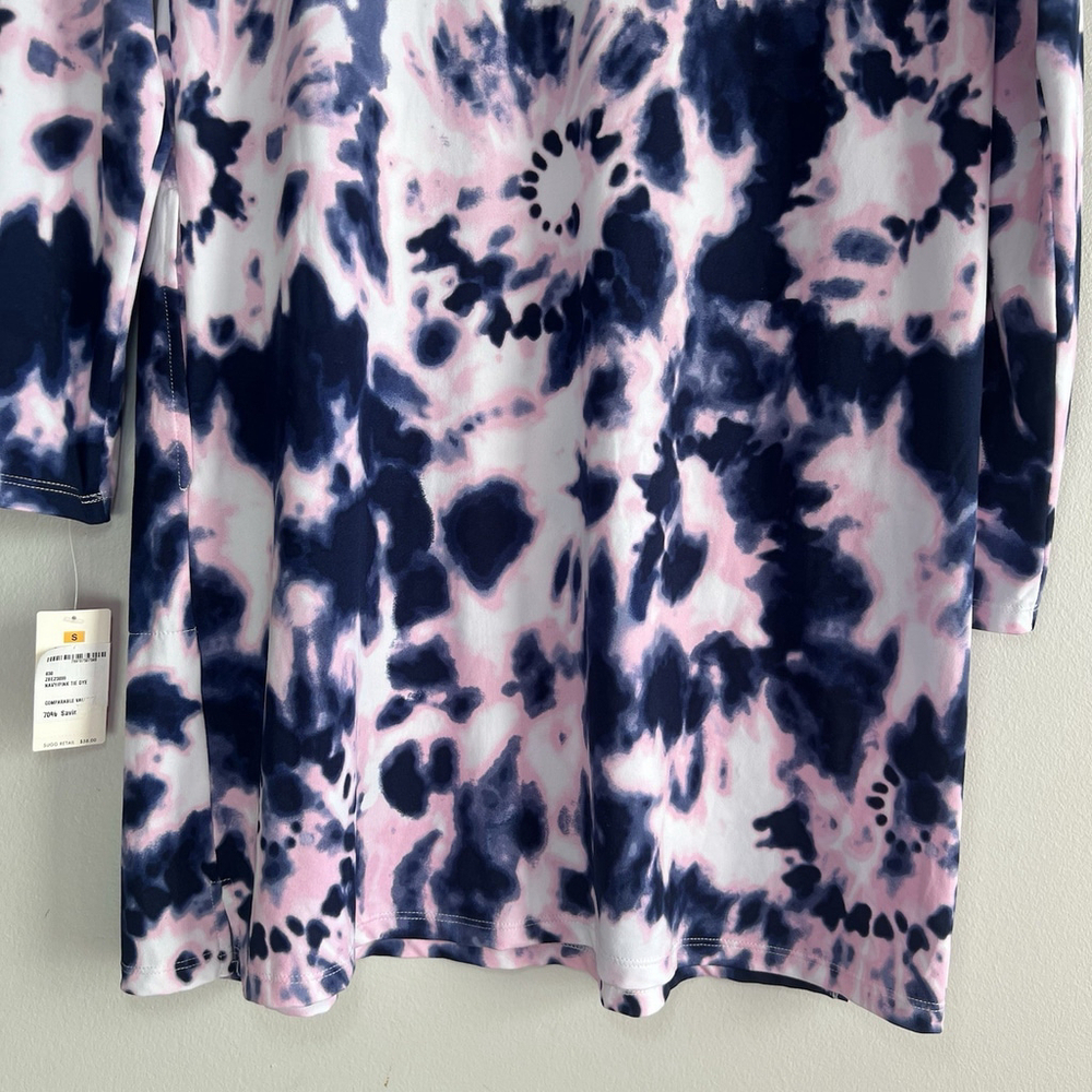 Betsey Johnson Women’s Tie Dye Hooded Lounge Dress Cover Up Size S - Picture 9 of 13
